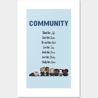 To be like Community · TV show cyan Posters and Art